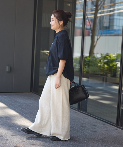 STAR&STRIPE（スターアンドストライプ）の「【STAR＆STRIPE】 オーバーFIT ポロプルオーバー（Tシャツ/カットソー・レディース・チャコールグレー/ブラック/ブラウン/ベージュ・FREE）」の15枚目の写真