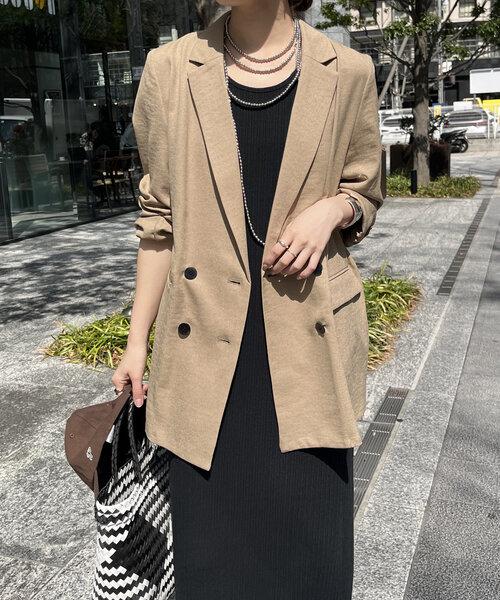 セール】エージングドビークロスダブルジャケット（テーラード