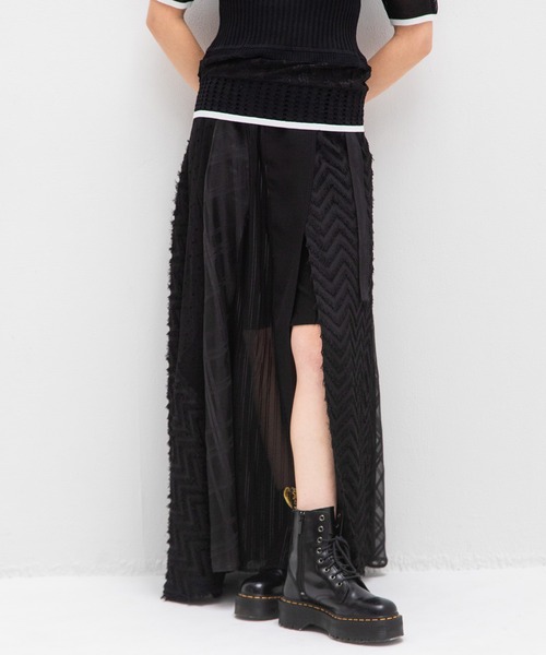 AULA AILA シアーコンビネーションラップスカート SHEER COMBINATION WRAP SKIRT — aulaaila