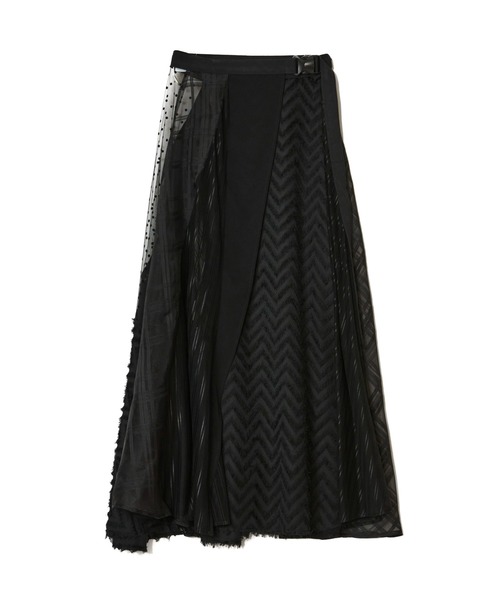 AULA AILA シアーコンビネーションラップスカート SHEER COMBINATION WRAP SKIRT — aulaaila