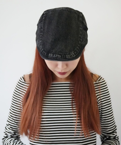 Port（ポート）の「【 antique andico / アンティーク アンディコ 】 ウォッシュド デニム ハンチング ＃ _（ハンチング/ベレー帽・レディース・ネイビー/ブラック/ライトブルー・FREE）」の6枚目の写真