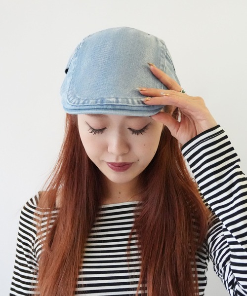 Port（ポート）の「【 antique andico / アンティーク アンディコ 】 ウォッシュド デニム ハンチング ＃ _（ハンチング/ベレー帽・レディース・ネイビー/ブラック/ライトブルー・FREE）」の7枚目の写真