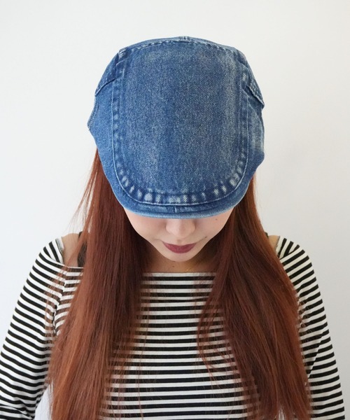 Port（ポート）の「【 antique andico / アンティーク アンディコ 】 ウォッシュド デニム ハンチング ＃ _（ハンチング/ベレー帽・レディース・ネイビー/ブラック/ライトブルー・FREE）」の8枚目の写真