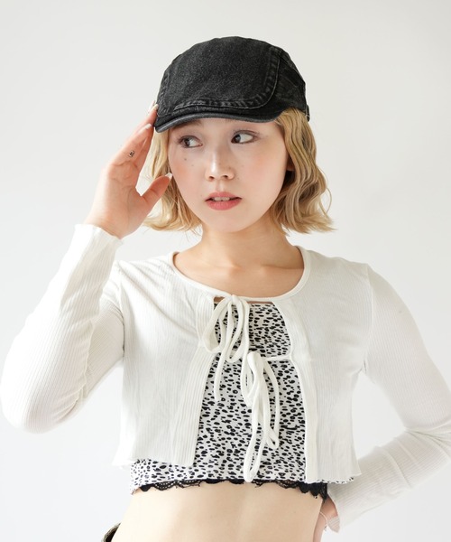 Port（ポート）の「【 antique andico / アンティーク アンディコ 】 ウォッシュド デニム ハンチング ＃ _（ハンチング/ベレー帽・レディース・ネイビー/ブラック/ライトブルー・FREE）」の15枚目の写真