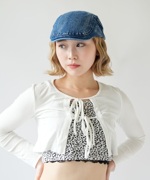 Port（ポート）の「【 antique andico / アンティーク アンディコ 】 ウォッシュド デニム ハンチング ＃ _（ハンチング/ベレー帽・レディース・ネイビー/ブラック/ライトブルー・FREE）」の16枚目の写真