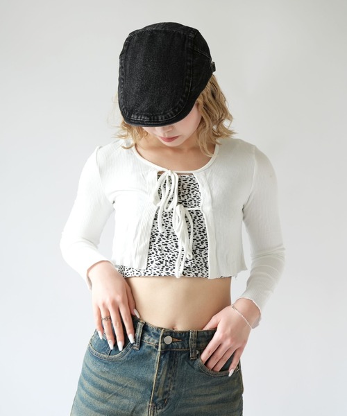 Port（ポート）の「【 antique andico / アンティーク アンディコ 】 ウォッシュド デニム ハンチング ＃ _（ハンチング/ベレー帽・レディース・ネイビー/ブラック/ライトブルー・FREE）」の20枚目の写真