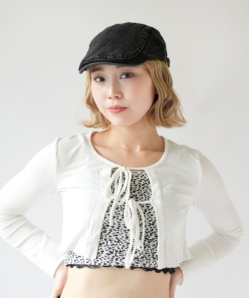 Port（ポート）の「【 antique andico / アンティーク アンディコ 】 ウォッシュド デニム ハンチング ＃ _（ハンチング/ベレー帽・レディース・ネイビー/ブラック/ライトブルー・FREE）」の21枚目の写真