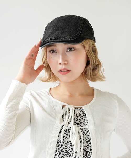 Port（ポート）の「【 antique andico / アンティーク アンディコ 】 ウォッシュド デニム ハンチング ＃ _（ハンチング/ベレー帽・レディース・ネイビー/ブラック/ライトブルー・FREE）」の22枚目の写真