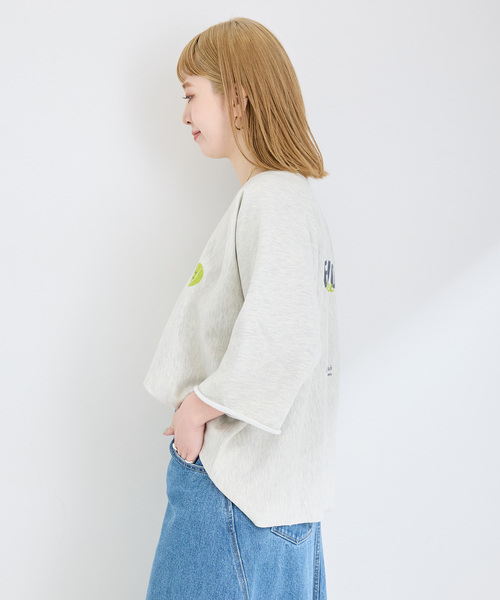 Healthknit(ヘルスニット)の「Healthknit/ヘルスニット 別注 プリントロゴスウェット(Tシャツ/カットソー・レディース・ライトグレー/グレー/チャコールグレー・FREE)」の8枚目の写真