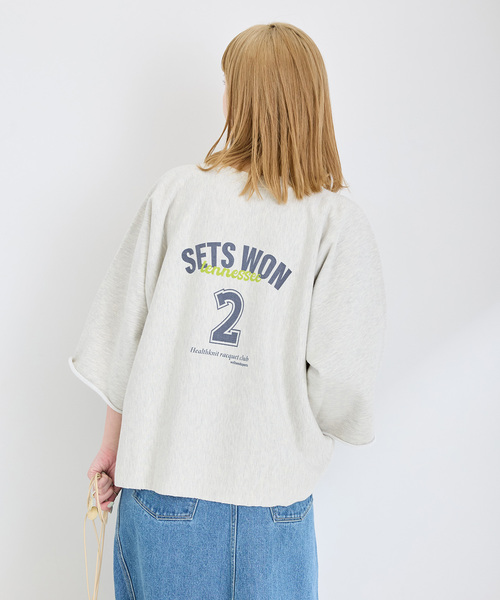 Healthknit(ヘルスニット)の「Healthknit/ヘルスニット 別注 プリントロゴスウェット(Tシャツ/カットソー・レディース・ライトグレー/グレー/チャコールグレー・FREE)」の9枚目の写真