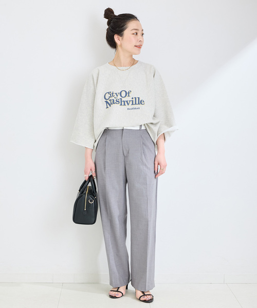 Healthknit(ヘルスニット)の「Healthknit/ヘルスニット 別注 プリントロゴスウェット(Tシャツ/カットソー・レディース・ライトグレー/グレー/チャコールグレー・FREE)」の11枚目の写真
