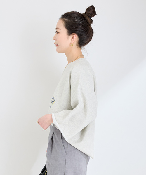 Healthknit(ヘルスニット)の「Healthknit/ヘルスニット 別注 プリントロゴスウェット(Tシャツ/カットソー・レディース・ライトグレー/グレー/チャコールグレー・FREE)」の16枚目の写真
