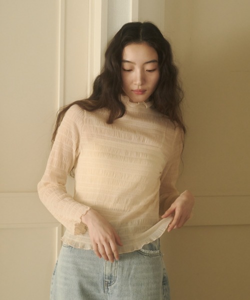 セール】シアーシャーリングトップス（Tシャツ/カットソー）｜REMOON