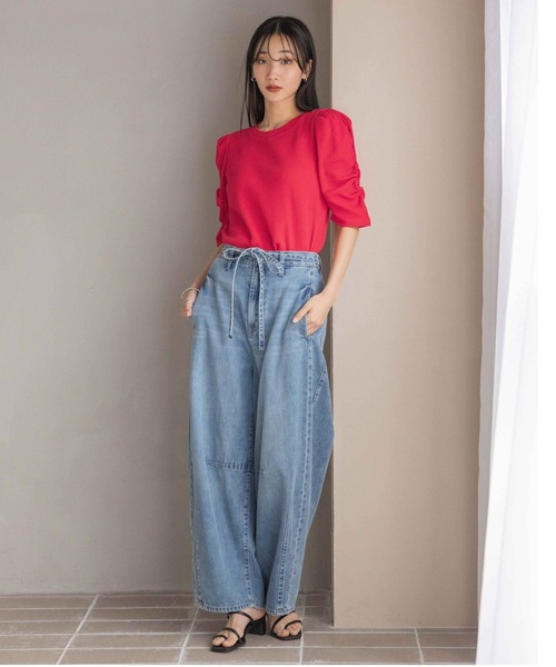 LOWRYS FARM（ローリーズファーム）の「イージーバレルデニム