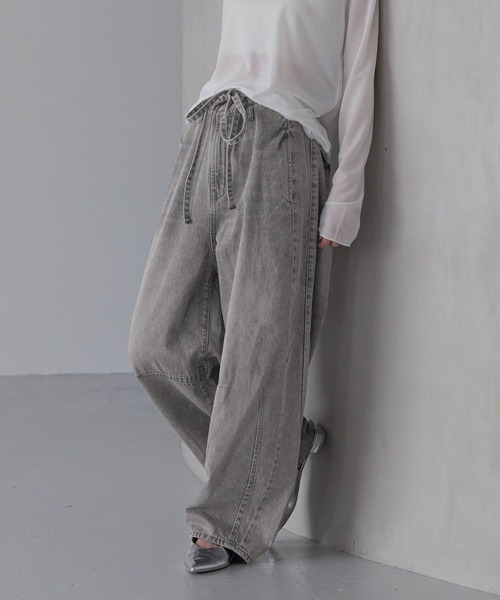 アンティークタイル２枚 セール】イージーバレルデニムパンツ 289799（デニムパンツ）｜LOWRYS