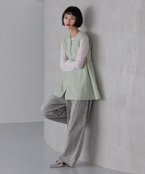 LOWRYS FARM（ローリーズファーム）の「イージーバレルデニムパンツ　 289799（デニムパンツ・レディース・ブラック/ブルー/グレー/パープル/ブルー系その他・LARGE/MEDIUM）」の21枚目の写真