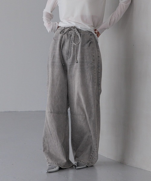 Ijin まとめ売り 76 セール】イージーバレルデニムパンツ 289799（デニムパンツ