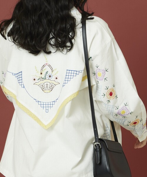 Freada(フリーダ)の「Freada/フリーダ アンブレラ ヨーク 刺繍 シャツジャケット(シャツ/ブラウス・レディース・ブルー/ナチュラル・ONE SIZE)」の19枚目の写真