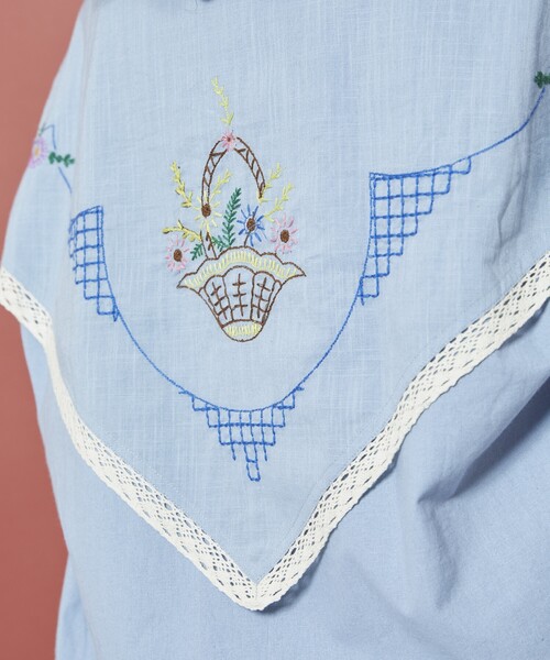 Freada(フリーダ)の「Freada/フリーダ アンブレラ ヨーク 刺繍 シャツジャケット(シャツ/ブラウス・レディース・ブルー/ナチュラル・ONE SIZE)」の15枚目の写真