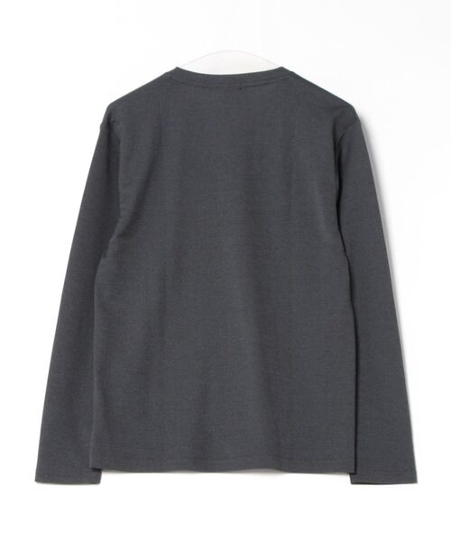 NOTA BENE(ノータベネ)の「【ウォッシャブル】ノータベネ/NOTABENE メランジ鹿の子 Vネック長袖Tシャツ(Tシャツ/カットソー・メンズ・グレー系その他2/ネイビー・MEDIUM/LARGE/X-LARGE)」の3枚目の写真