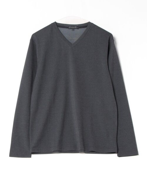 NOTA BENE(ノータベネ)の「【ウォッシャブル】ノータベネ/NOTABENE メランジ鹿の子 Vネック長袖Tシャツ(Tシャツ/カットソー・メンズ・グレー系その他2/ネイビー・MEDIUM/LARGE/X-LARGE)」の13枚目の写真