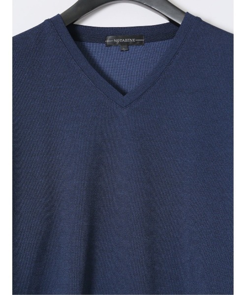 NOTA BENE(ノータベネ)の「【ウォッシャブル】ノータベネ/NOTABENE メランジ鹿の子 Vネック長袖Tシャツ(Tシャツ/カットソー・メンズ・グレー系その他2/ネイビー・MEDIUM/LARGE/X-LARGE)」の20枚目の写真