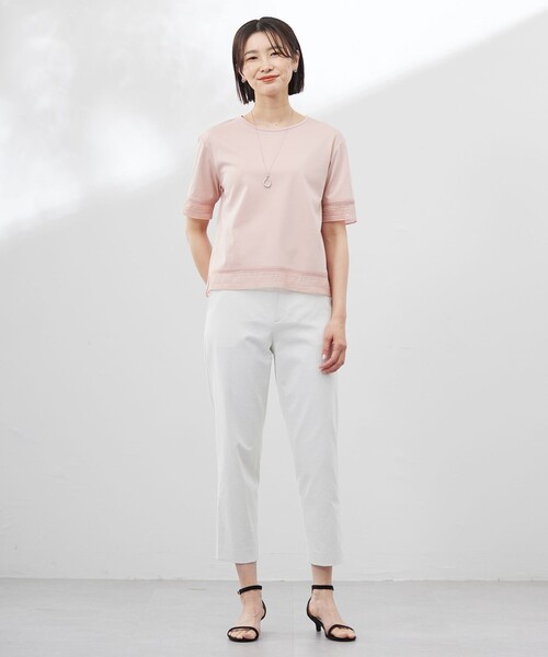 J.PRESS(ジェイプレス)の「【洗える・接触冷感・UVケア・吸水速乾・防透け】麻シェルドライ テーパード パンツ(その他パンツ・レディース・アイボリー系/カーキ系/ライトグリーン系/ネイビー系・T13/T15/T17)」の20枚目の写真