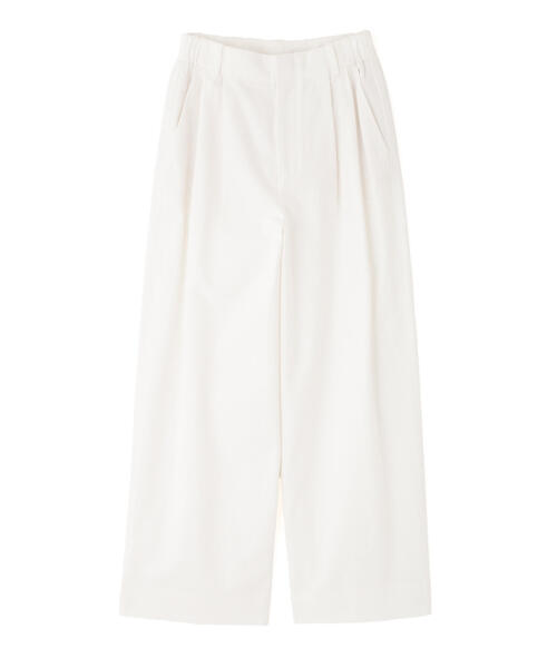 human woman（ヒューマンウーマン）の「◆【福田麻琴さんコラボ】カツラギタックワイドパンツ（その他パンツ・レディース・ホワイト・SMALL/MEDIUM）」の6枚目の写真