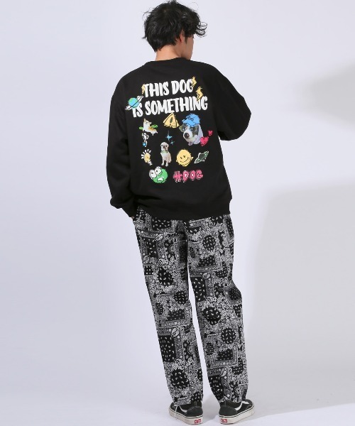 LUXSTYLE(ラグスタイル)の「裏起毛ポップグラフィックプリントトレーナー(スウェット・メンズ・ホワイト/ブラック・M/L)」の20枚目の写真