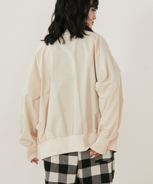 MERLOT(メルロー)の「【サイズ展開あり】【動画あり】フラップポケットボーイフレンドジャケット/秋服(ブルゾン・レディース・アイボリー/ネイビー・LARGE/MEDIUM)」の17枚目の写真