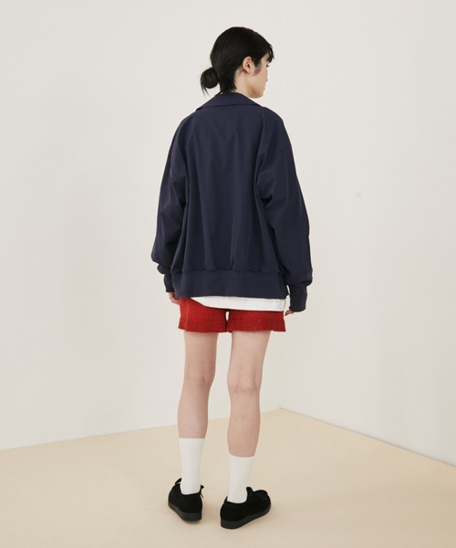 MERLOT(メルロー)の「【サイズ展開あり】【動画あり】フラップポケットボーイフレンドジャケット/秋服(ブルゾン・レディース・アイボリー/ネイビー・LARGE/MEDIUM)」の8枚目の写真