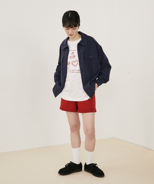 MERLOT(メルロー)の「【サイズ展開あり】【動画あり】フラップポケットボーイフレンドジャケット/秋服(ブルゾン・レディース・アイボリー/ネイビー・LARGE/MEDIUM)」の16枚目の写真