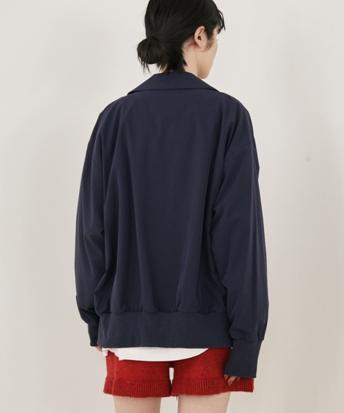 MERLOT(メルロー)の「【サイズ展開あり】【動画あり】フラップポケットボーイフレンドジャケット/秋服(ブルゾン・レディース・アイボリー/ネイビー・LARGE/MEDIUM)」の6枚目の写真