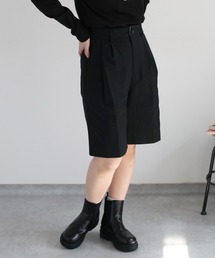 〈セットアップ対応〉コットンナイロンタックバミューダパンツ