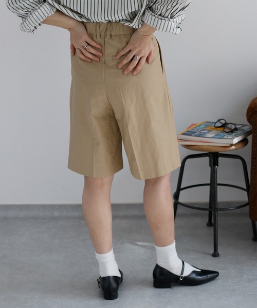 cepo(セポ)の「〈セットアップ対応〉コットンナイロンタックバミューダパンツ(その他パンツ・レディース・ブラック/ベージュ・M/S)」の7枚目の写真