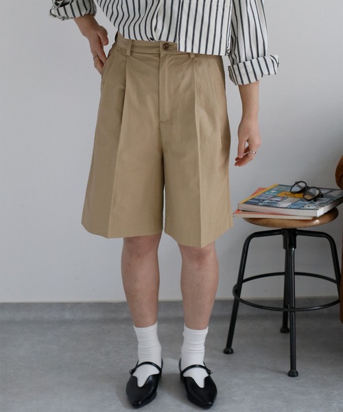 cepo(セポ)の「〈セットアップ対応〉コットンナイロンタックバミューダパンツ(その他パンツ・レディース・ブラック/ベージュ・M/S)」の9枚目の写真