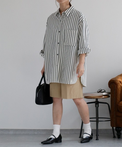 cepo(セポ)の「〈セットアップ対応〉コットンナイロンタックバミューダパンツ(その他パンツ・レディース・ブラック/ベージュ・M/S)」の14枚目の写真