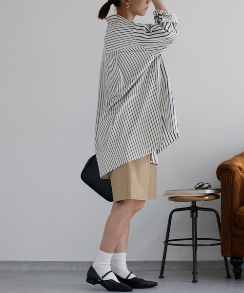 cepo(セポ)の「〈セットアップ対応〉コットンナイロンタックバミューダパンツ(その他パンツ・レディース・ブラック/ベージュ・M/S)」の13枚目の写真