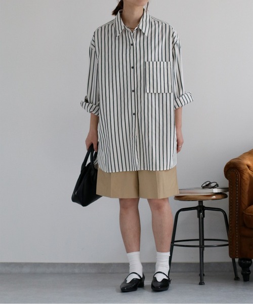 cepo(セポ)の「〈セットアップ対応〉コットンナイロンタックバミューダパンツ(その他パンツ・レディース・ブラック/ベージュ・M/S)」の11枚目の写真