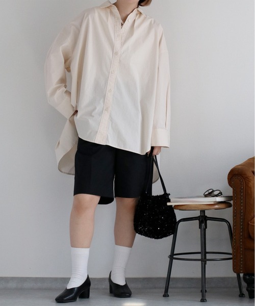 cepo(セポ)の「〈セットアップ対応〉コットンナイロンタックバミューダパンツ(その他パンツ・レディース・ブラック/ベージュ・M/S)」の22枚目の写真