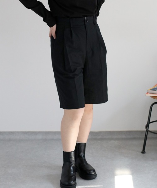 cepo(セポ)の「〈セットアップ対応〉コットンナイロンタックバミューダパンツ(その他パンツ・レディース・ブラック/ベージュ・M/S)」の15枚目の写真