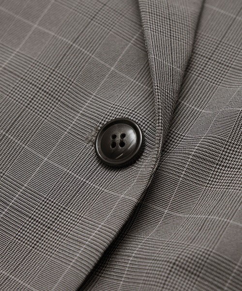 シアーテーラードジャケット　チャコールグレー WORK WEAR SUIT テーラードジャケット・裏地あり