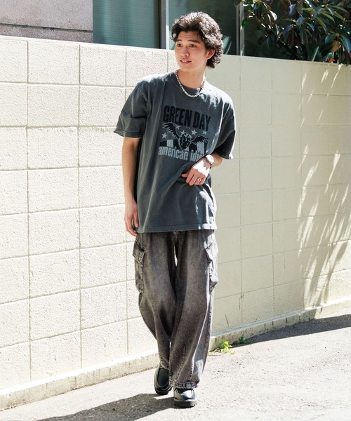 RAGEBLUE（レイジブルー）の「ライトデニムワイドカーゴパンツ/パラシュートパンツ（デニムパンツ・メンズ・ブルー系その他/ブルー/グレー・SMALL/LARGE/MEDIUM）」の4枚目の写真