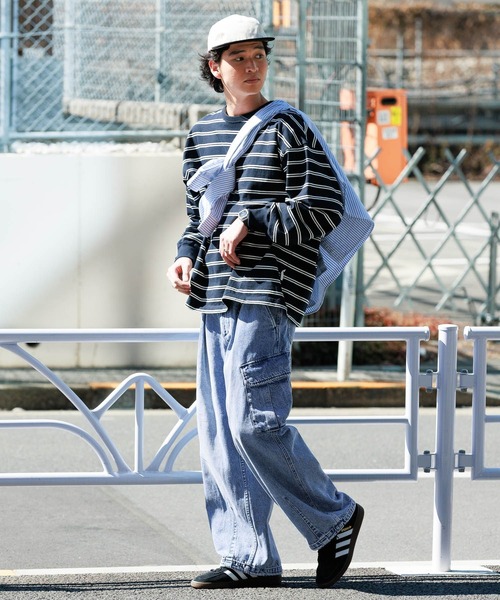 RAGEBLUE（レイジブルー）の「ライトデニムワイドカーゴパンツ