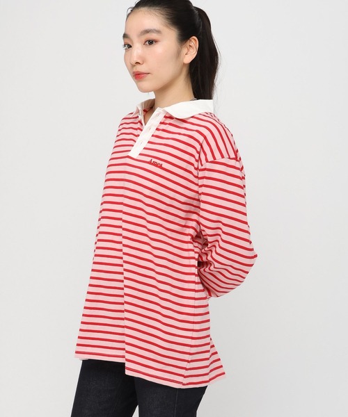 AMESWORLDWIDE(アメスワールドワイド)の「【UNISEX】AMES WORLDWIDE/ボーダー長袖T(Tシャツ/カットソー・レディース・ブルー/ブラック/ピンク・FREE)」の12枚目の写真