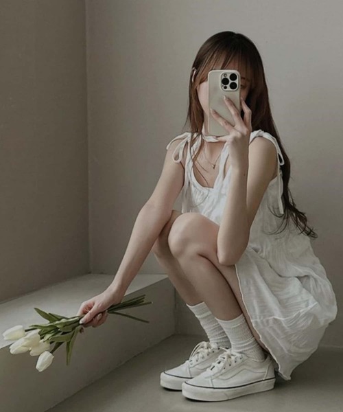 MAISON DE THERESE(メゾン ド テレーズ)の「ミニキャミワンピース(ワンピース・レディース・ブラック/ホワイト・FREE)」の5枚目の写真
