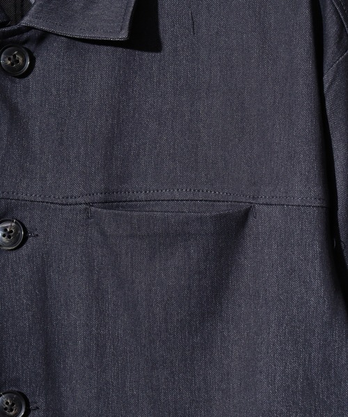 URBAN SQUARE(アーバンスクエア)の「URBAN SQUARE デニムライク カバーオールジャケット(カバーオール・メンズ・ブラック/ネイビー/ベージュ/グレー・LL/L/M)」の8枚目の写真