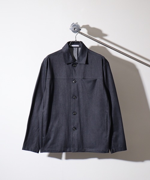 URBAN SQUARE(アーバンスクエア)の「URBAN SQUARE デニムライク カバーオールジャケット(カバーオール・メンズ・ブラック/ネイビー/ベージュ/グレー・LL/L/M)」の5枚目の写真
