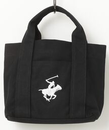 【BEVERLY HILLS POLO CLUB / ビバリーヒルズポロクラブ】16ozキャンバスロゴ刺繍ミニトートバッグ