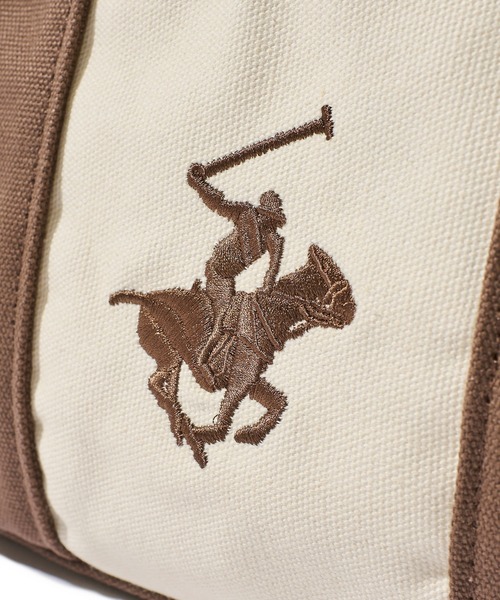 BEVERLY HILLS POLO CLUB(ビバリーヒルズポロクラブ)の「【BEVERLY HILLS POLO CLUB / ビバリーヒルズポロクラブ】16ozキャンバスロゴ刺繍ミニトートバッグ(トートバッグ・レディース・ホワイト系1/ホワイト系2/ホワイト系3/ホワイト系4/ブラック・FREE)」の15枚目の写真